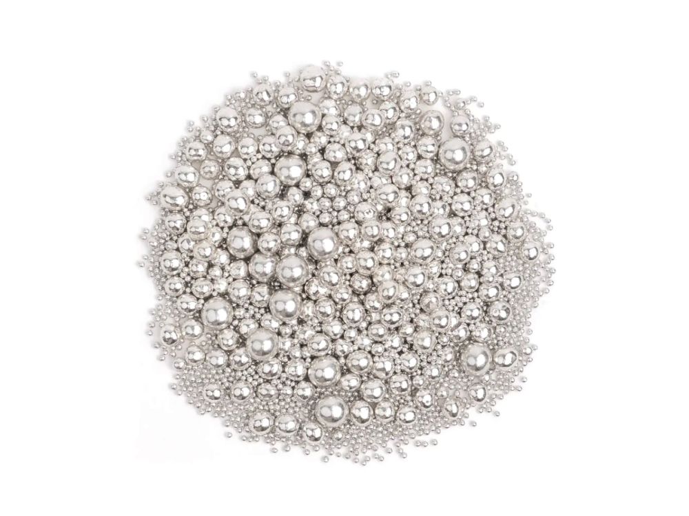 Posypka cukrowa perełki Silver Pearl Core - Słodki Bufet - 90 g