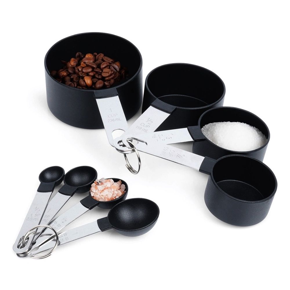 Set of measuring cups - Vilde - black 8 pcs.