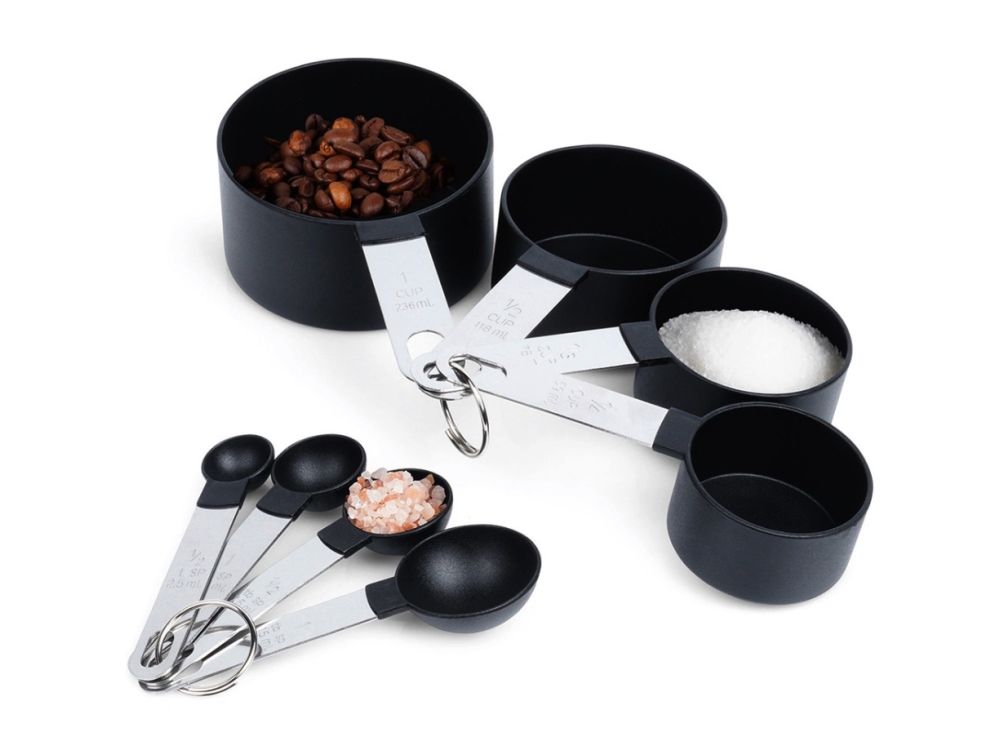 Set of measuring cups - Vilde - black 8 pcs.