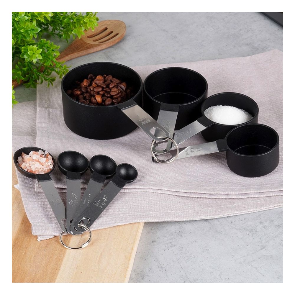 Set of measuring cups - Vilde - black 8 pcs.