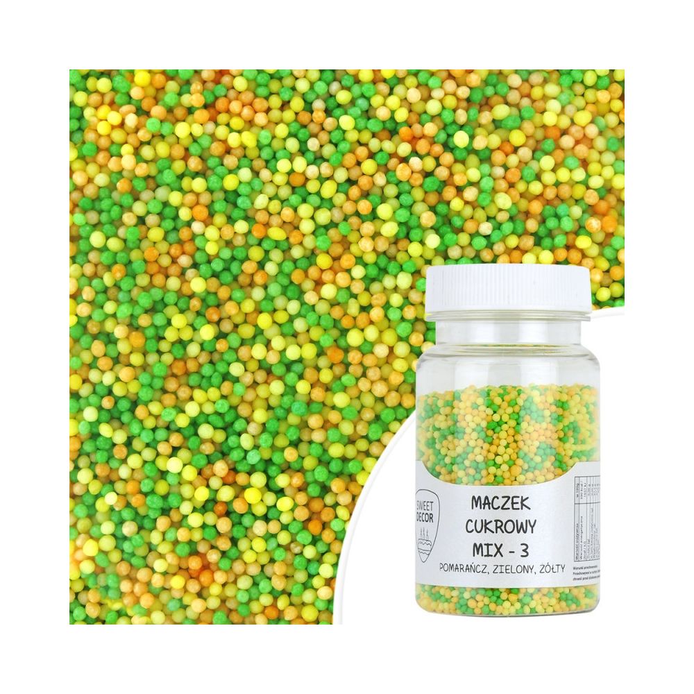 Sugar pearls sprinkles topping - mix 3, 75 g