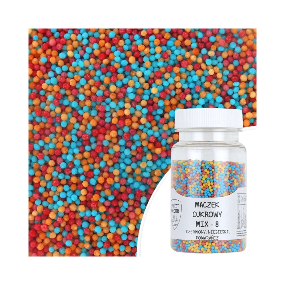 Sugar pearls sprinkles topping - mix 8, 75 g