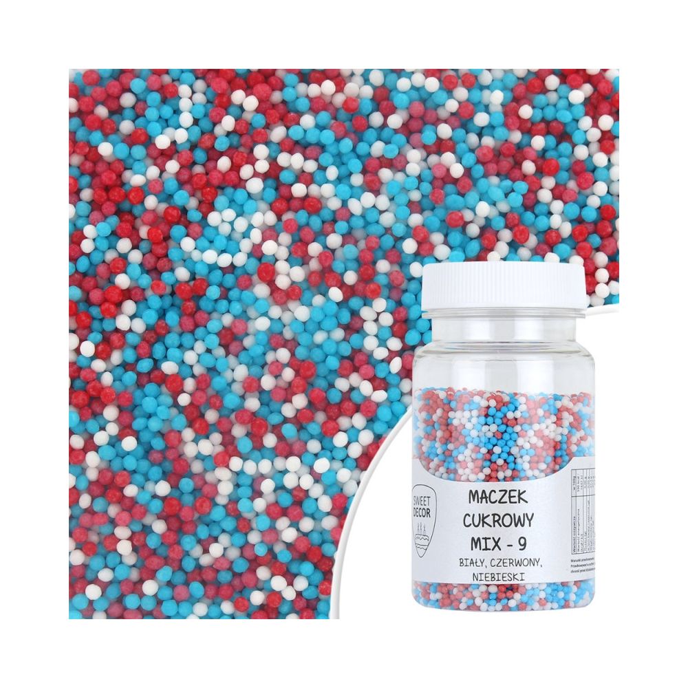 Sugar pearls sprinkles topping - mix 9, 75 g