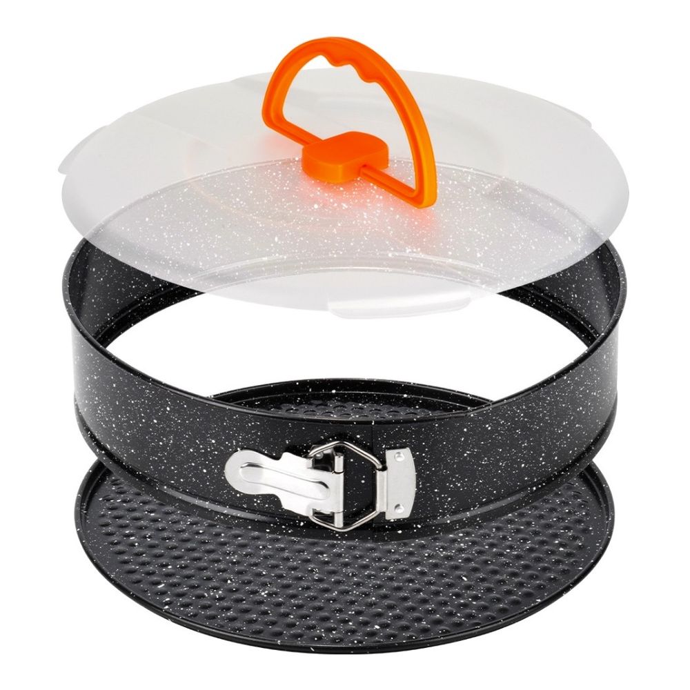 Springform granite pan with lid - Vilde - black 28 cm