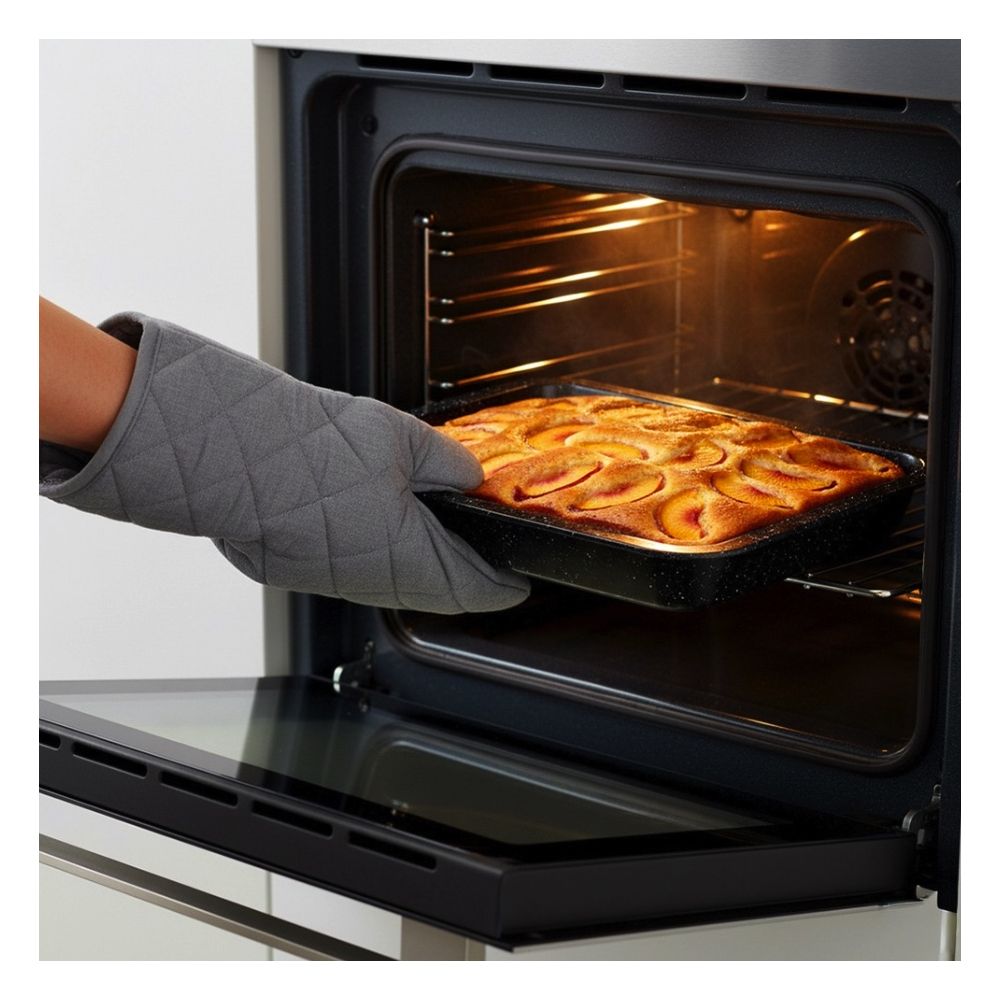 Rectangular granite baking pan with lid - Vilde - 36 x 23 x 4,5 cm