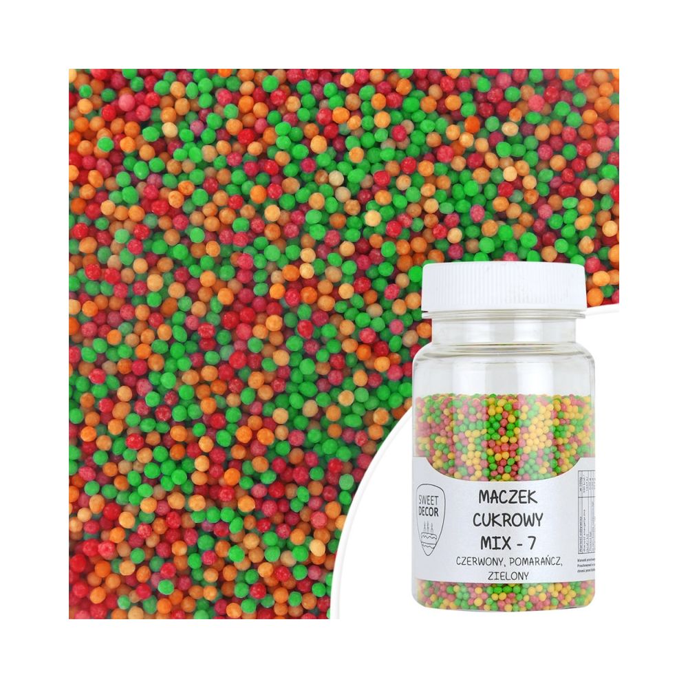 Sugar pearls sprinkles topping - Mix 7, 75 g