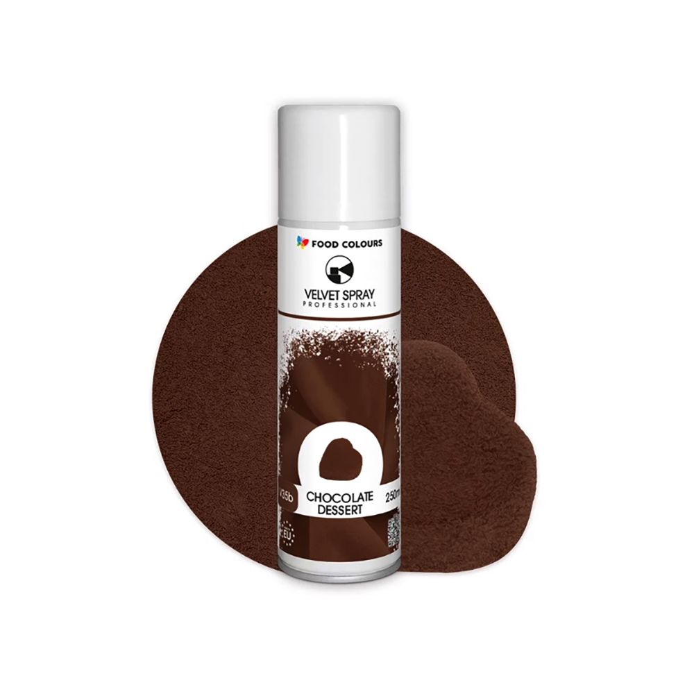 Zamsz w sprayu Velvet Spray - Food Colours - Chocolate Dessert 250 ml