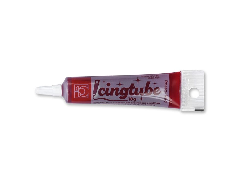 IcingTube Sugar-Based Pen – Modecor – Red Glitter 18 g