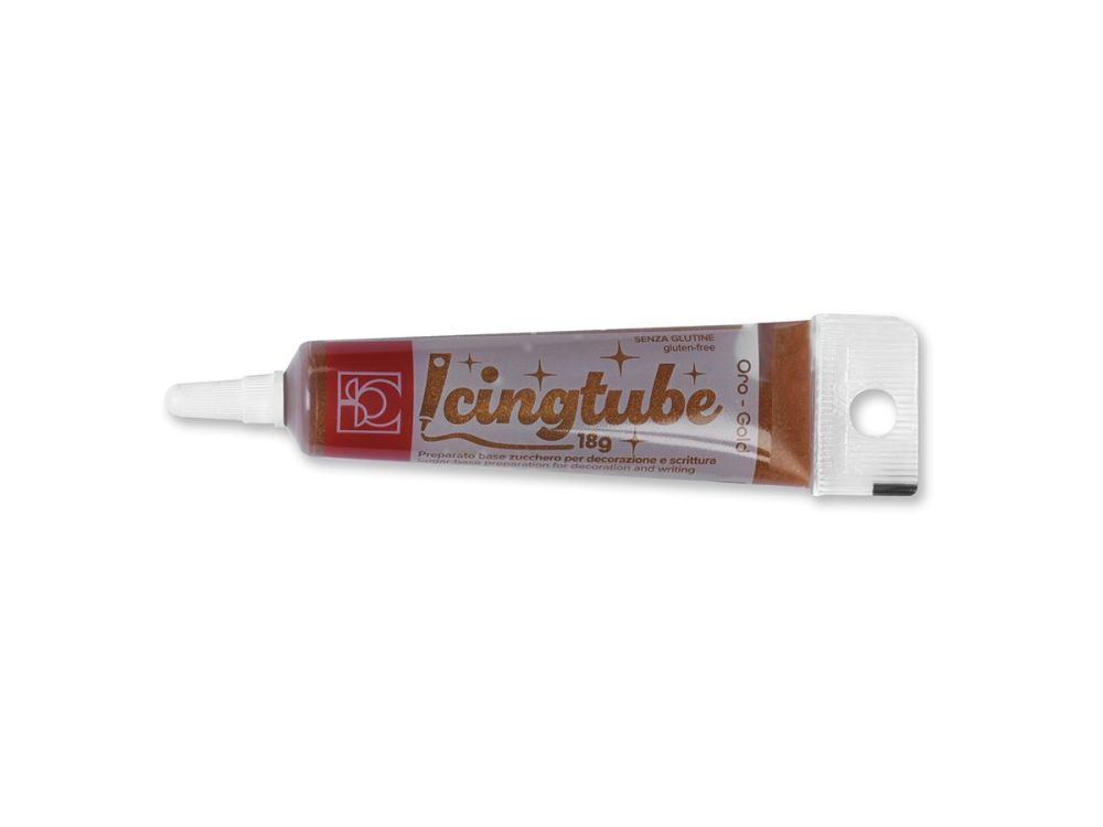 IcingTube Sugar-Based Pen – Modecor – Gold Glitter 18 g