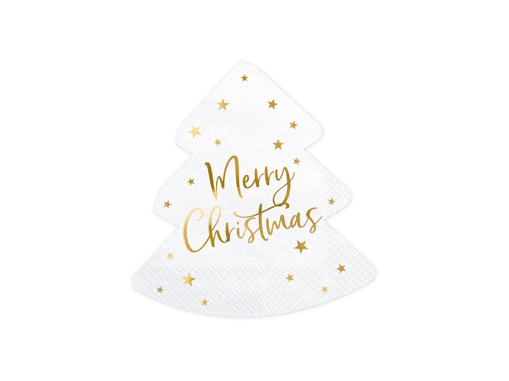 Serwetki Merry Christmas - PartyDeco - Choinki, 16 x 16,5 cm, 20 szt.