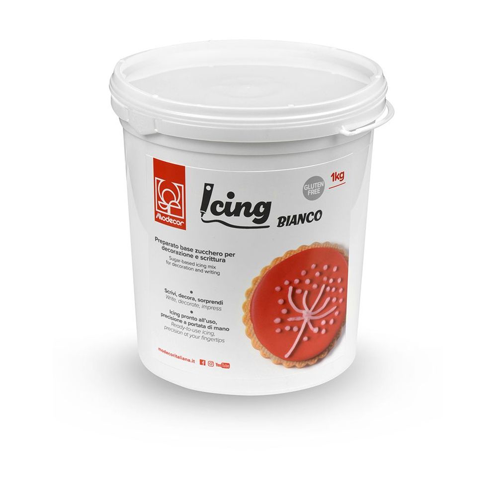 Lukier do dekorowania - Modecor - biały 1 kg