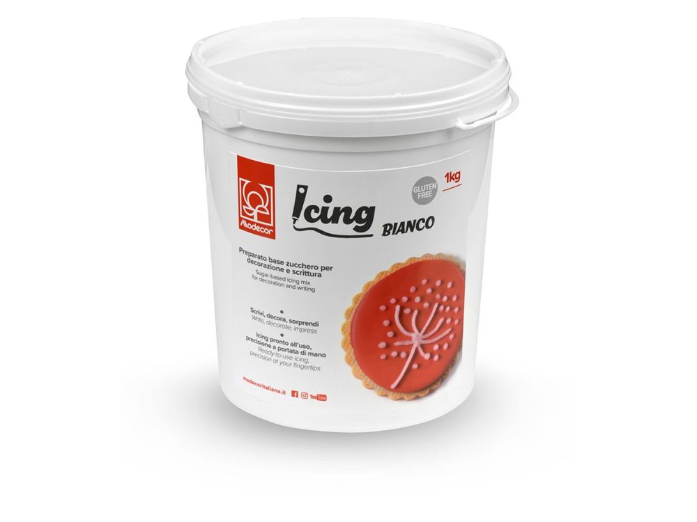 Lukier do dekorowania - Modecor - biały 1 kg