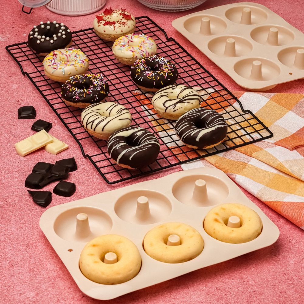 Foremki silikonowe do do pieczenia donatów - Tadar - 6 szt.