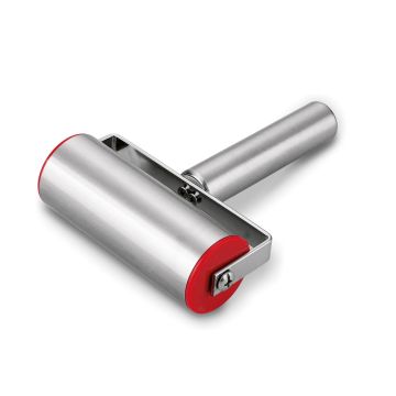 Steel Dough Rolling Pin with Handle – Tadar – 12 cm