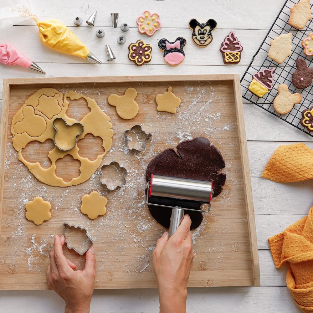 Wałek do ciasta stalowy z rączką - Tadar - 12 cm