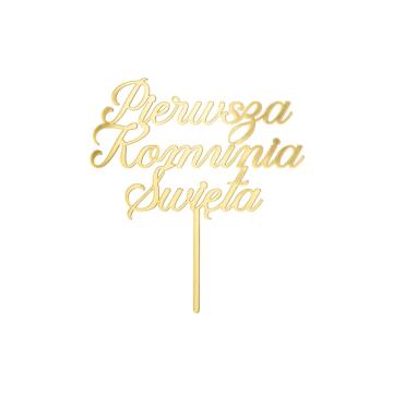 Acrylic Cake Topper First Holy Communion – PartyDeco – gold