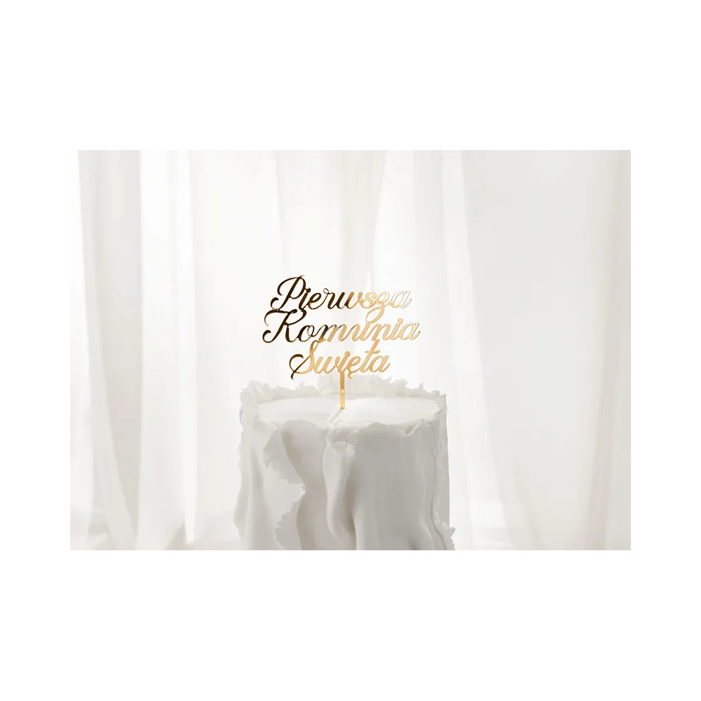 Acrylic Cake Topper First Holy Communion – PartyDeco – gold