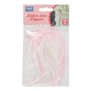 Cake Toppers Bows – PME – Light Pink 8 pcs