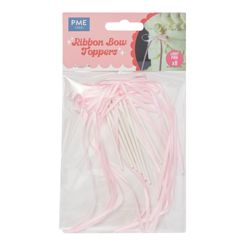 Cake Toppers Bows – PME – Light Pink 8 pcs