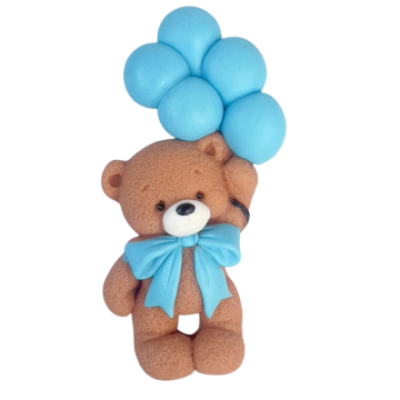Sugar Cake Decoration – Slado – Teddy Bear with Blue Balloons