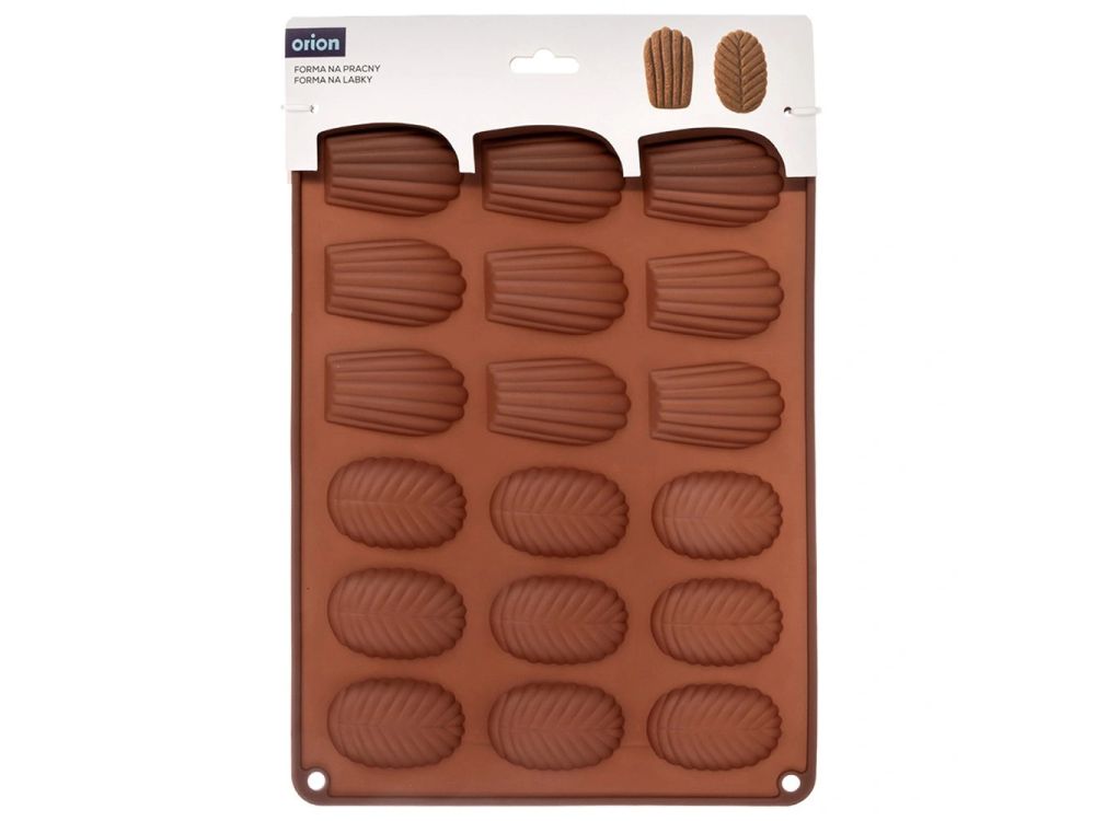 Silicone Mold for Madeleines and Leaves – Orion – 34 × 24.5 × 1 cm