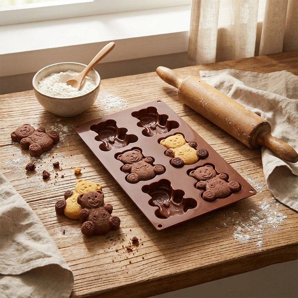 Forma silikonowa do ciastek misie - Orion - 30 x 17,5 x 2 cm