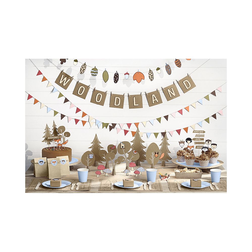 Decorative candy bags - PartyDeco - woodland, 6 pcs.