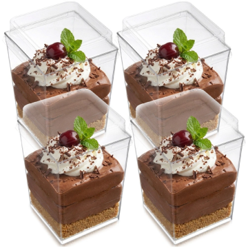 Dessert and Appetizer Cups with Lids – Orion – 160 ml 4 pcs