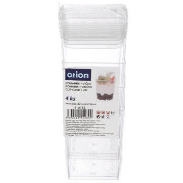 Dessert and Appetizer Cups with Lids – Orion – 160 ml 4 pcs