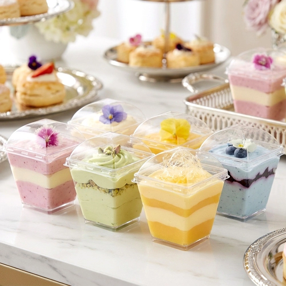 Dessert and Appetizer Cups with Lids – Orion – 180 ml 6 pcs