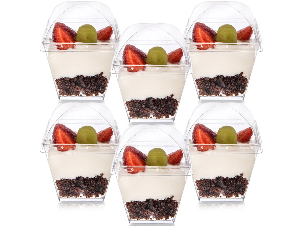 Pucharki na desery i przystawki z pokrywkami - Orion - 180 ml 6 szt.