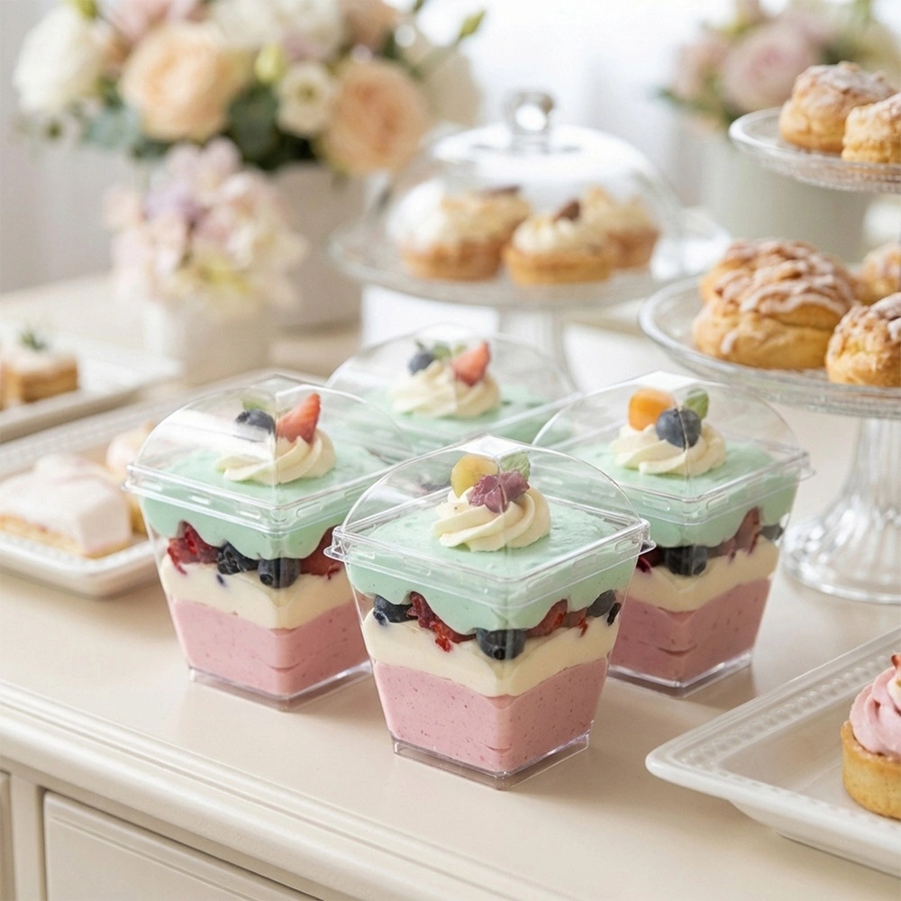 Dessert and Appetizer Cups with Lids – Orion – 180 ml 6 pcs