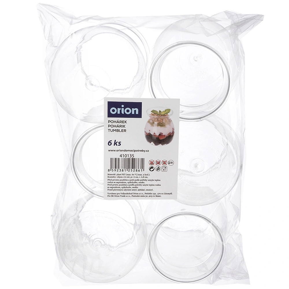 Pucharki na jogurt i desery - Orion - 160 ml 6 szt.