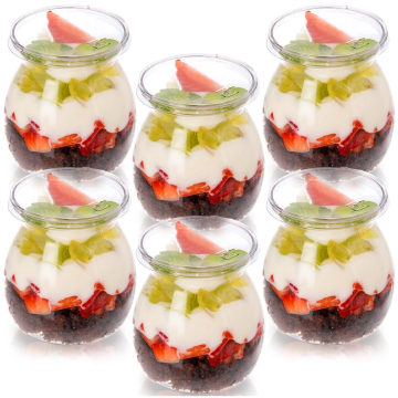 Pucharki na desery i przystawki z pokrywkami - Orion - 160 ml 6 szt.