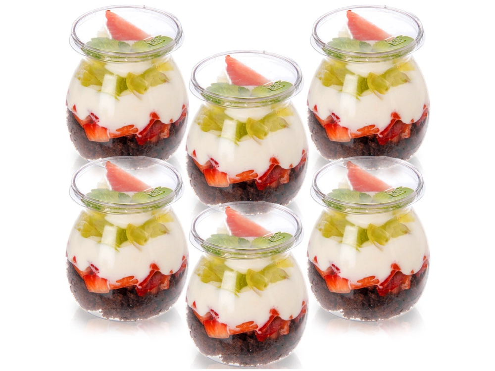 Yogurt and Dessert Cups with Lids – Orion – 160 ml 6 pcs
