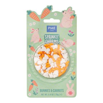Posypka cukrowa do dekoracji Bunnies & Carrots - PME - 25 g