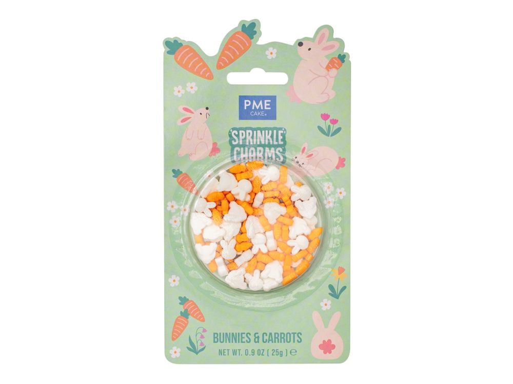 Posypka cukrowa do dekoracji Bunnies & Carrots - PME - 25 g