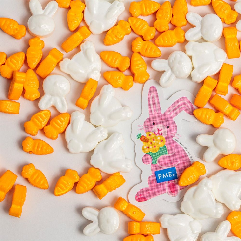 Sprinkle charms Bunnies & Carrots - PME - 25 g