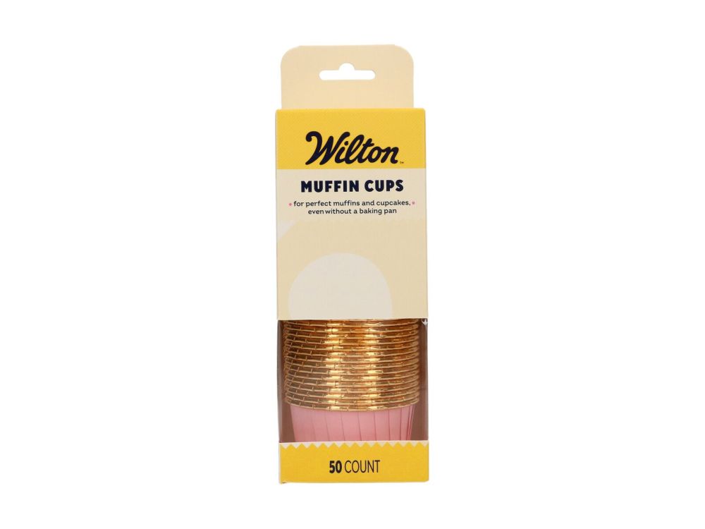 Papilotki do muffinek różowo-złote - Wilton - 50 szt.
