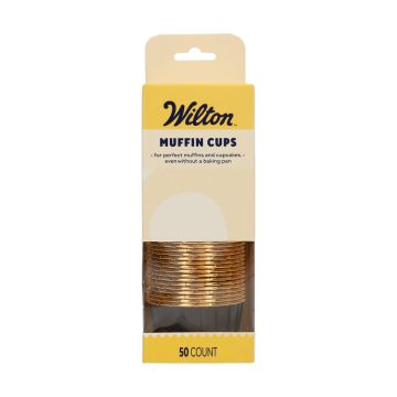 Muffin Cups Black and Gold – Wilton – 50 pcs