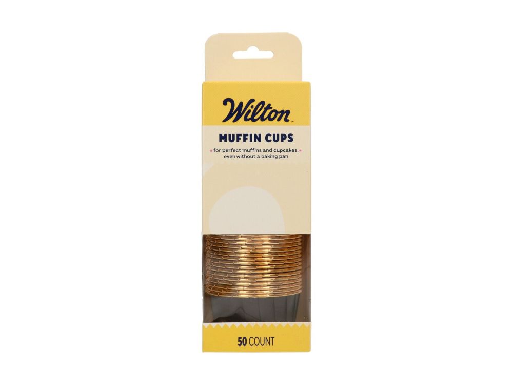Muffin Cups Black and Gold – Wilton – 50 pcs