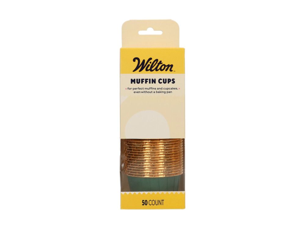 Muffin Cups Green and Gold – Wilton – 50 pcs