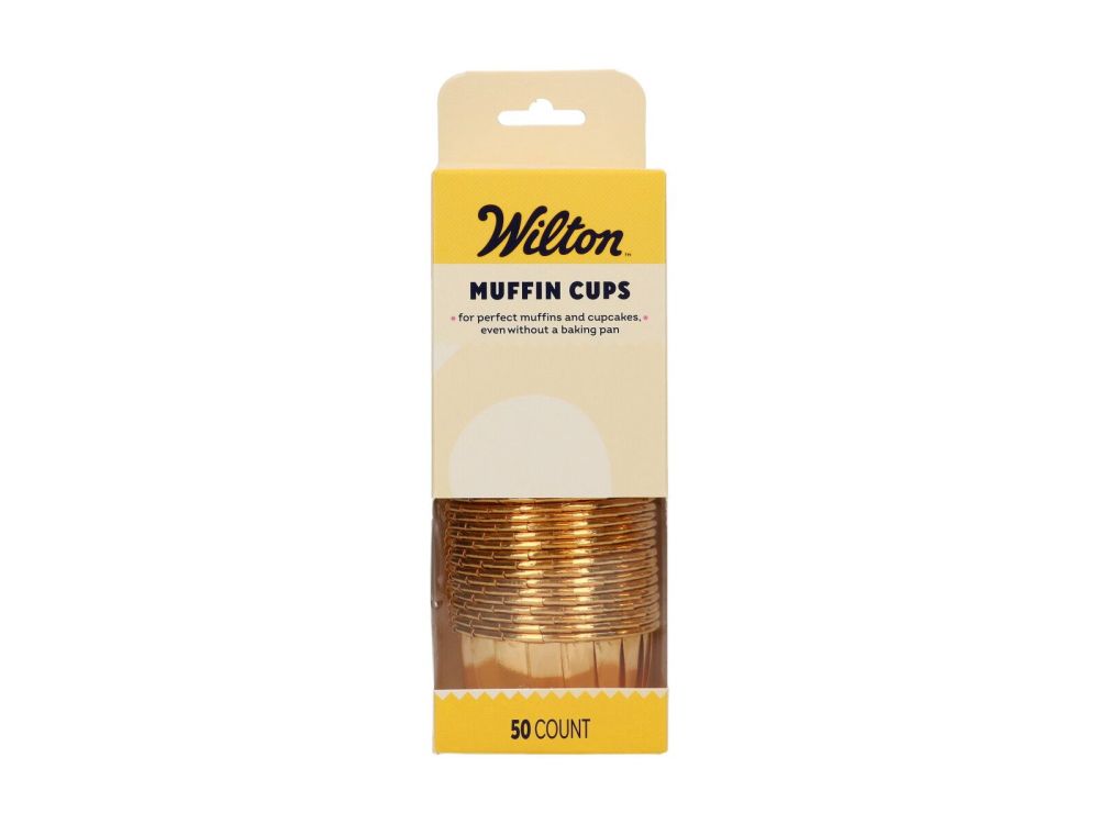 Muffin Cups Gold – Wilton – 50 pcs