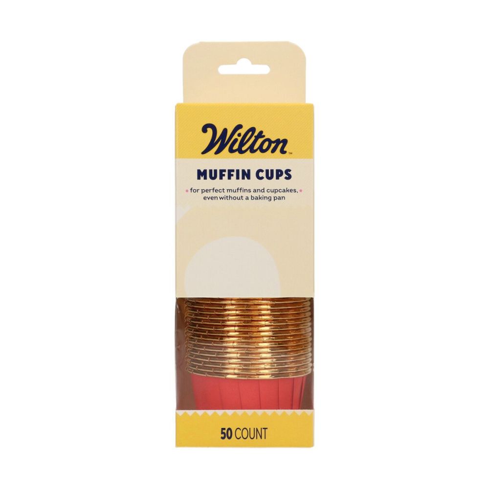 Muffin Cups Red and Gold – Wilton – 50 pcs