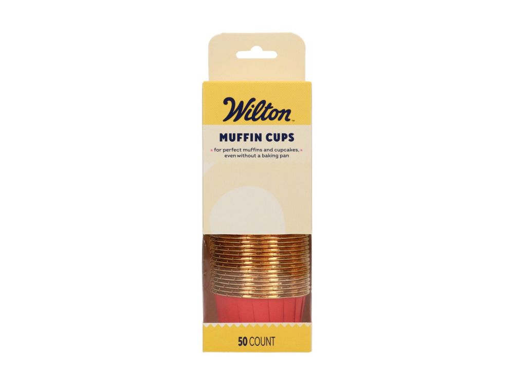 Muffin Cups Red and Gold – Wilton – 50 pcs