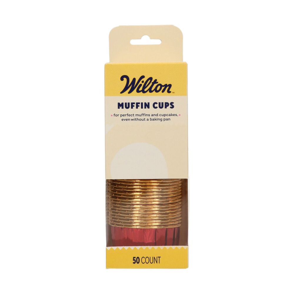 Muffin Cups Metallic Red – Wilton – 50 pcs