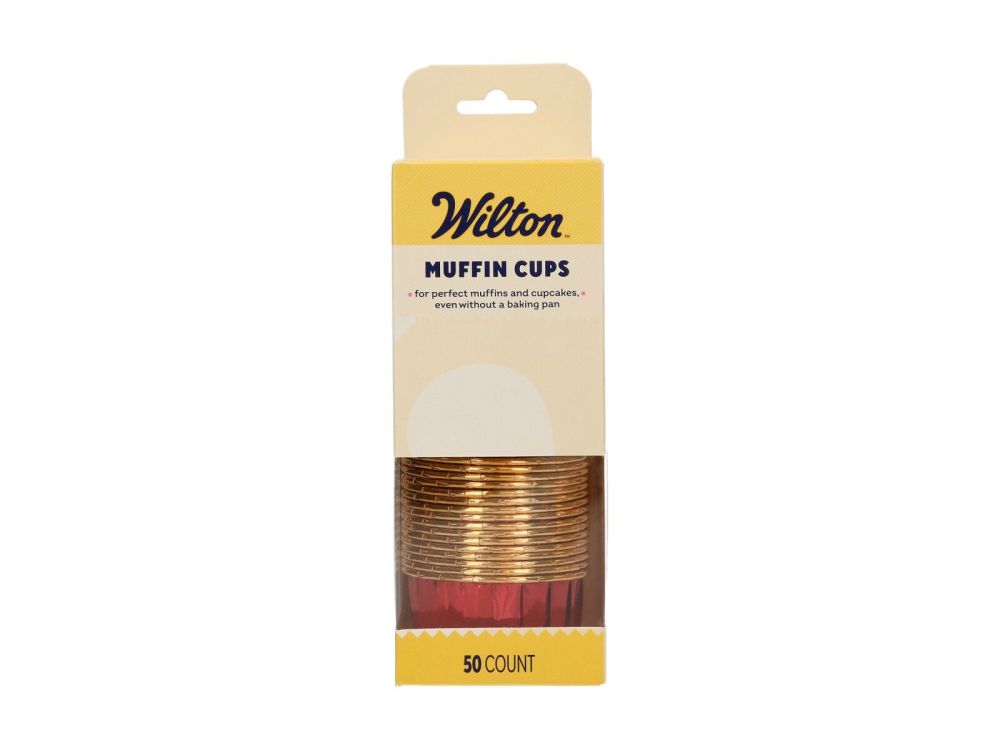 Muffin Cups Metallic Red – Wilton – 50 pcs