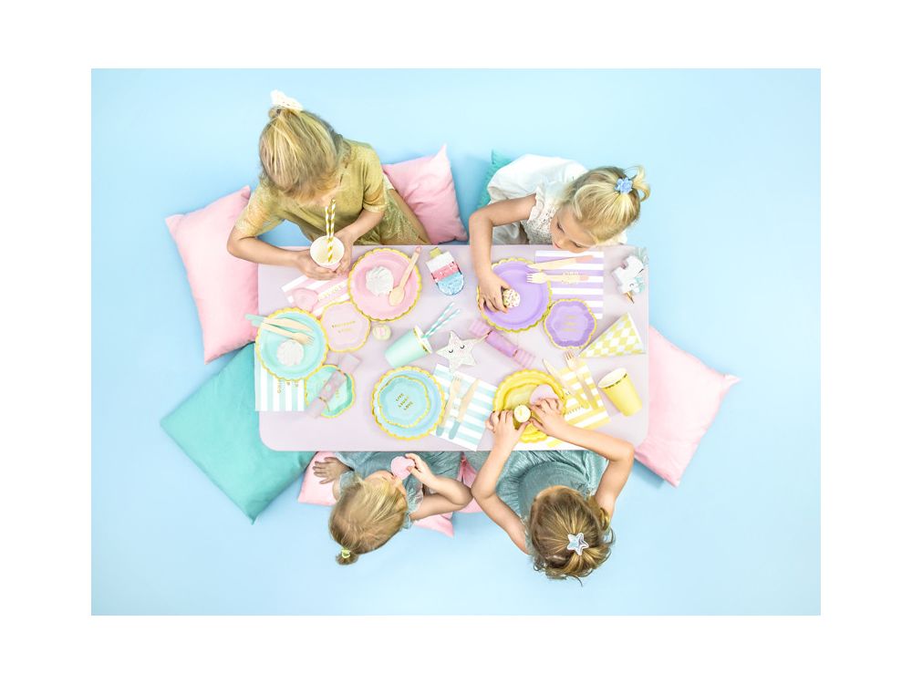 Decorative candy bags Yummy - PartyDeco - light blue, 6 pcs.