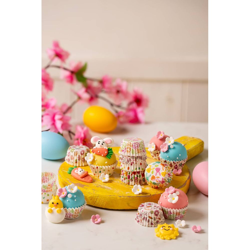 Papilotki na babeczki wielkanocne – Decora – mix wzorów 100 szt.