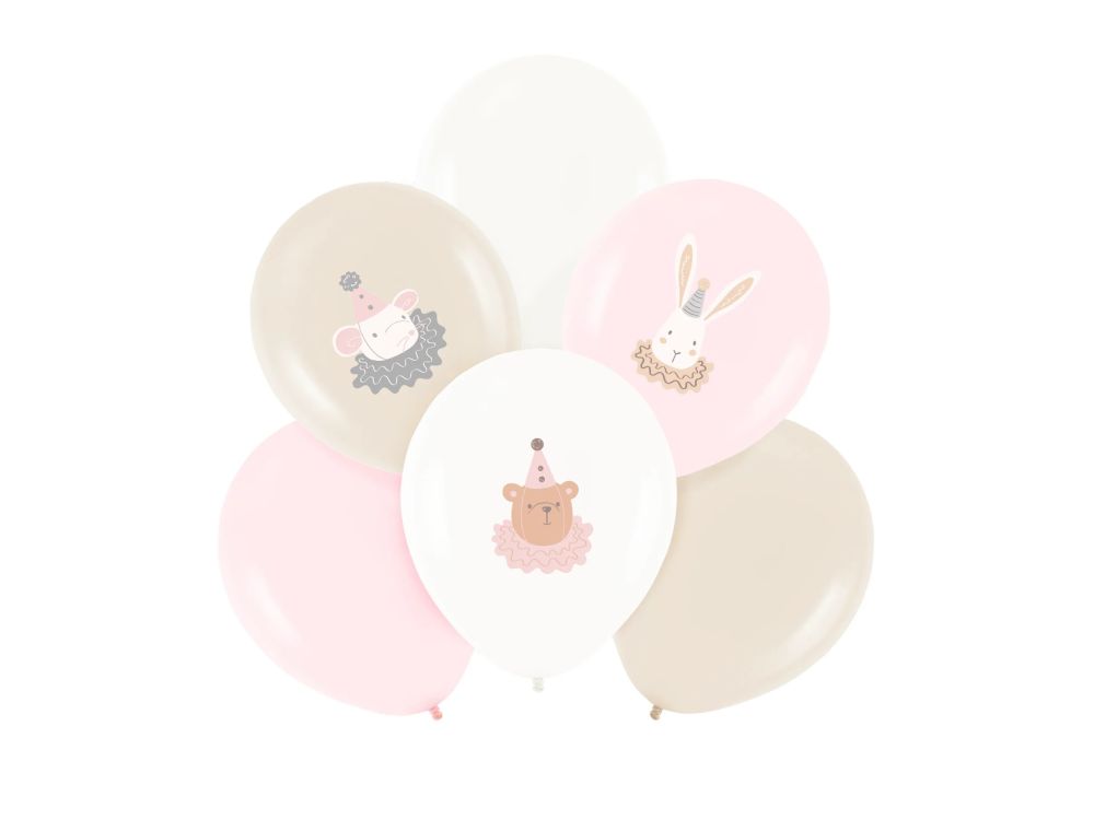 Balony lateksowy Baby dla dziewczynki - Party Pal - 6 szt.